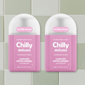 칠리 chilly 여성청결제, 민감한 피부용 Delicato, 2개, 200ml