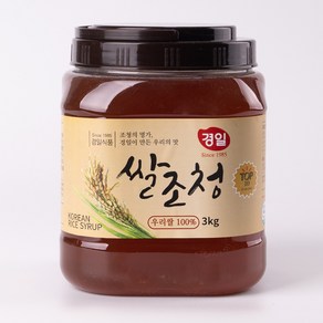 경일식품 국산 쌀조청 물엿 황물엿 조청 쌀엿 대용량 우리쌀조청, 1개, 3kg