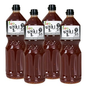 바로소스 멸치젓소스 2kg (4병) 삼겹살 멜젓 편육 목살 고기 수육 볶음 무침 대용량, 4개