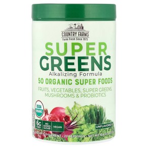 컨트리팜스 Supe Geens 알칼리화 포뮬라 무맛 300g (10.6oz), 1개