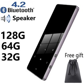 oiginal metal bluetooth mp4 플레이어 8gb 16gb 32gb 64gb music playe touch key fm adio video play e, 분홍색