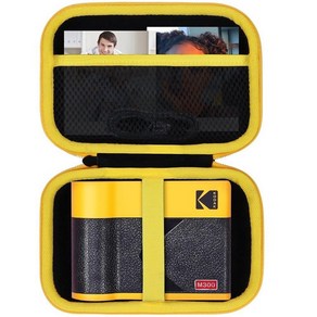 Lebakot KODAK 미니 샷 3 레트로/미니 ERA 4PASS 휴대용 포토 프린터와 호환되는 하드 케이스 (블랙 + 옐로우 케이스), 미니 3 레트로/시대용, 블랙 + 옐로우 케이스