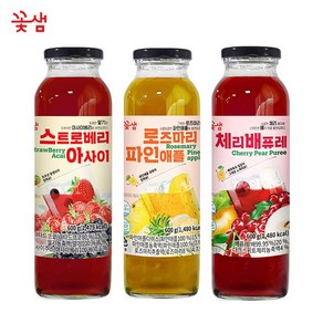 꽃샘 스트로베리아사이 +체리배퓨레 +로즈마리파인애플, 600g, 1개입