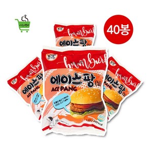 대신 에이스팡버거 120g 40봉 냉동햄버거 매점 피시방, 40개