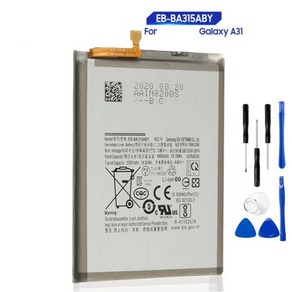 삼성 갤럭시 A31 2020 에디션 A32 SM-A315F DS SM-A315G DS 교체용 휴대폰 배터리 EB-BA315ABY 5000mAh, 1개