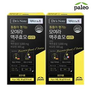 닥터스노트 모여라 맥주효모 비오틴 (4g x 14포) x 2개