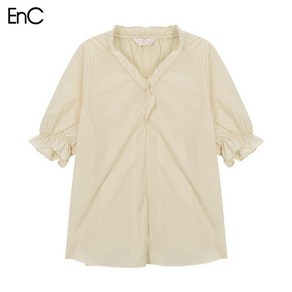 이엔씨 EnC 브이넥 프릴 블라우스 (택가격: 139000원)