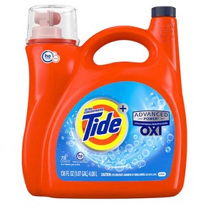 타이드 파워 옥시 세탁세제Tide Plus Advanced Powe with Oxi Liquid Laundy Detegent Oiginal 78 Loads 138oz, 1개, 4.08L