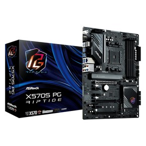 ASRock 마더보드 X570S PG Riptide AMD Ryzen 5000 시리즈 CPU (Soket AM4) 대응 X570 ATX 마더보드 [국내 정규 대리점품]