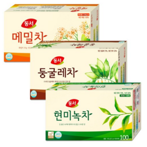 동서 현미녹차100T+둥글레차100T+메밀차100T 1.5ml