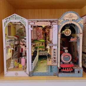 엘르시안느 미니어쳐 DIY 우드퍼즐 키트 벚꽃기차 TGB01 혼합색상 1개, 혼합색상 × 1개