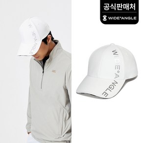 [와이드앵글 공식] 골프 남성 TO 로고 포인트 캡 M WMU24C02W3, Off White, 1개