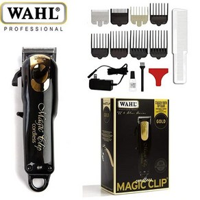 Wahl 전문가용 무선 디테일러 5 스타이발사 및 스타일리스트용 Li 골드 트리머-8171-700, 04 Wahl 8148 Black_02 Eu 플러그, 1개