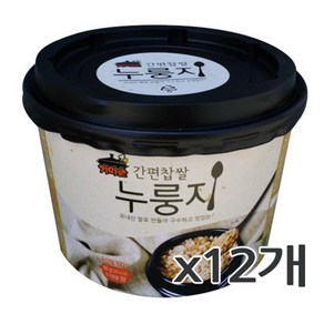 국산 가마솥 찹쌀 컵누룽지 간편식 누룽지 HACCP, 60g, 12개