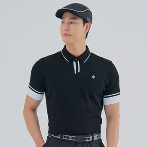 [레노마골프]남성 등판 져지 믹스 카라 반팔 니트 RMSPM2202-199