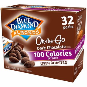 블루 다이아몬드 오븐 로스트 아몬드 다크 초콜릿맛 32팩 198480, Blue Diamond Almonds Oven Roa, 20 oz, 32개