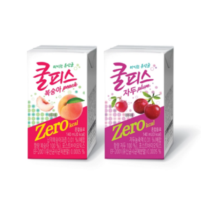 [동원] 쿨피스 제로 테트라 복숭아 24개(1box) +자두 24개(1box), 48개, 140ml