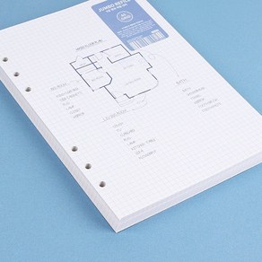 워너디스 A5 6공 점보 리필 4mm 모눈 내지, 점보 4mm 모눈