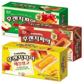 해태 후렌치파이 애플망고+딸기+사과 3종