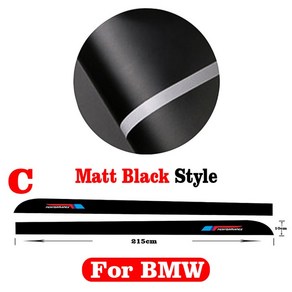 인테리어 스포츠 성능 자동차 스티커 데칼 DIY 튜닝 액세서리 2 개 BMW 호환 1 시리즈 F20 F21 F40 118i 120i 125i 128i 135i M, [06] C Black, [01] 215X10CM