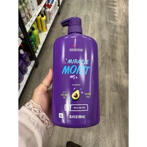 Aussie Miacle Moist Shampoo 오지 미라클 모이스트 샴푸 (Paaben fee), 2개, 900ml