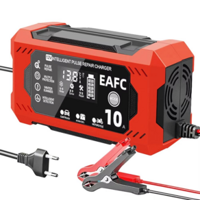 밸류킹 EAFC 자동차 오토바이 배터리충전기 펄스 복원 배터리재생 과열방지 LCD 12V10A