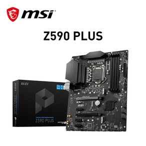 메인보드 컴퓨터부품 MSI- Z590 플러스 마더보드 DDR4 PCI-E 4.0 M.2 SSD 128GB 오버록 인텔 게이밍 LGA 12, 마더 보드