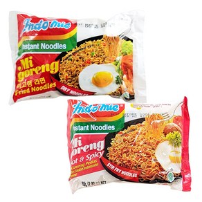 인도네시아 인도미 미고렝 Indomie 봉지라면 2종 80gX2개 / Mi Goreng+Mi Goreng Pedas Hot & Spicy HALAL 할랄