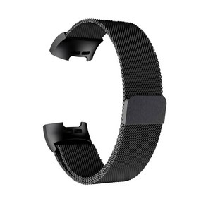 fitbit 핏빗차지3 스트랩 블랙 메탈 마그네틱 시계밴드 커넥터연결 CH3MA1BK