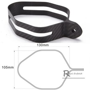 바이크 오토바이 탄소 육각 배기 파이프 브래킷 클립 130mm x 105mm 110mm 80mm 고정 지원 머플러 클램프 행거 밴드, [02] A2, 2)A2, 1개