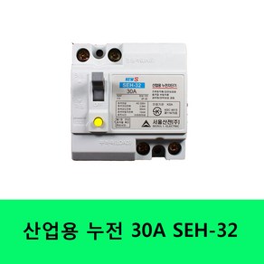 서울산전 산업용 누전차단기 SEH-32 15A 20A 30A, 1개