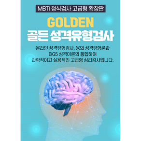 GOLDEN골든성격유형검사+결과 해석지21장+전문해석상담(30분)포함