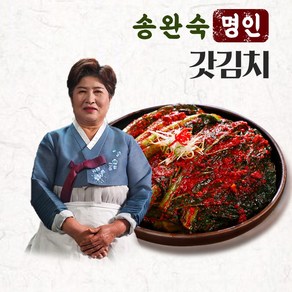 [송완숙명인] 여수 돌산 갓김치 3kg 100% 국산재료 산지직송 HACCP 인증, 1개