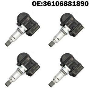 타이어 공기압 TPMS 디지털 Bmw용 자동차 압력 모니터 센서 시스템 36106881890 비엠더블유 X5 F15 F85 X2 F39 X1 F48 X6 F16 F86 에 적합 4