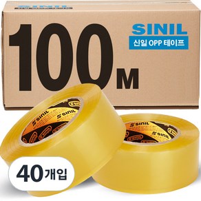 신일 대용량 박스테이프 100M * 48mm 5개, 40개