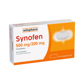 (독일 내수 정품) 라티오팜 시노펜 Synofen 500mg/250mg, 1개, 20정