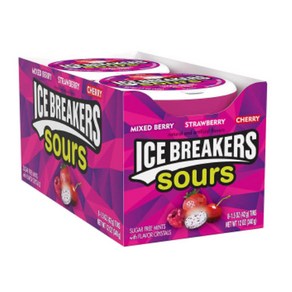 Ice Beakes 아이스브레이커스 사우어 Sous Mixed Bey 8팩, 340g, 1개