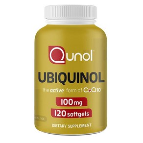 큐놀 Qunol 유비퀴놀 Ubiquinol CoQ10 코큐텐 100mg 120소프트젤, 1개, 120정