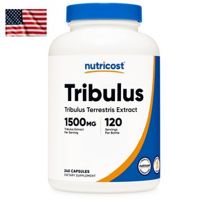 미국 뉴트리코스트 트리뷸러스 1500mg 240캡슐 사포닌 남가새 추출물 Tibulus Teestis 고함량 누트리코스트 Nutivost, 240정, 1개