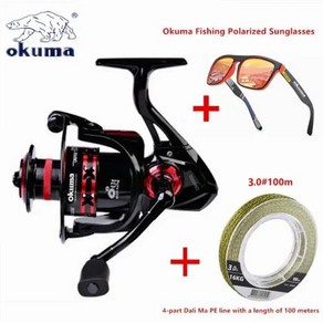 OKUMA 회전식 낚시 릴 최대 드래그 모든 수역에 적합 2 1BB 9kg-23kg 1000-8000, 없음, 19) 보라색 - 3 - 2000의 시리즈