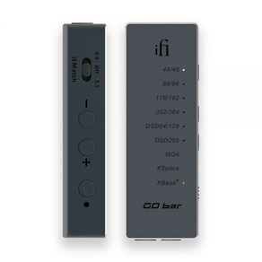 iFi GO Ba Kensei 울트라 포터블 DAC 프리앰프 헤드폰 앰프 풀 MQA 디코더 실버, Black, 블랙