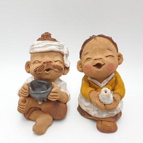 토우인형 막걸리 새참 핸드메이드 도자기 소품
