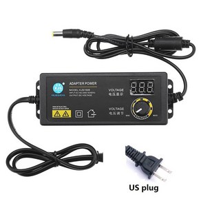 3-36V 60W 전원 스위칭 어댑터 LED LCD 디지털 디스플레이 화면 전압 조절 공급 장치 가변, 02 US Plug