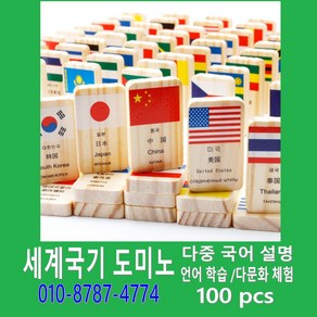 판다마켓8787 세계국기 도미노/만국기/도미노 /다문화 교구/언어 학습교구, 1개