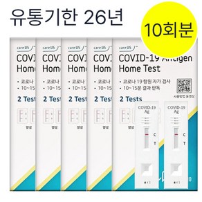 유통기한 26년 코로나 자가진단키트 웰스바이오 10회분, 5개, 2개입, 3 웰스바이오 10회