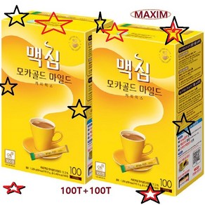 (으니마켓)맥심 모카골드 마일드100+100, 2개, 100개입, 12g