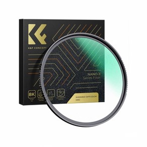 K&F CONCEPT NANO-X 블랙미스트 SHIMMER 1 렌즈필터 8K AGC Glass 55mm