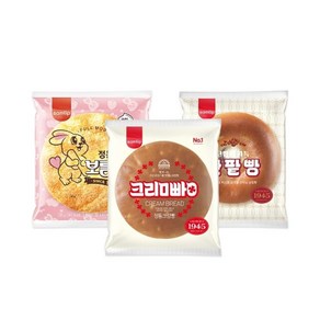 삼립 삼총사빵 3종 각 4봉씩 12봉(정통크림빵/정통단팥빵/정통보름달)