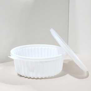 (국내 생산) 225파이 감자탕용기 2000ml(소) 50개 + 뚜껑50개 세트/전자레인지가능 포장 배달용기, 1개입
