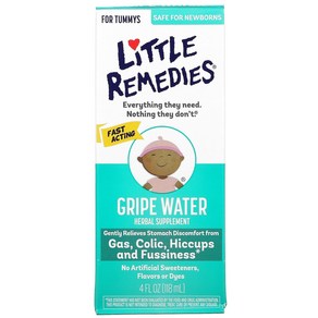 Little Remedies Gipe Wate Fo Tummys 4 fl oz (118 ml), One Colo, 1개, 118ml